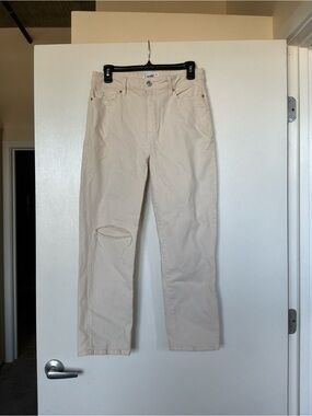 PAIGE Off-White High-Rise Jeans